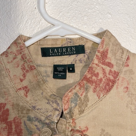 LAUREN Ralph Lauren Vintage Floral Linen Jacket - Picture 10 of 14